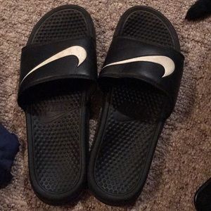 Black Nike Slides